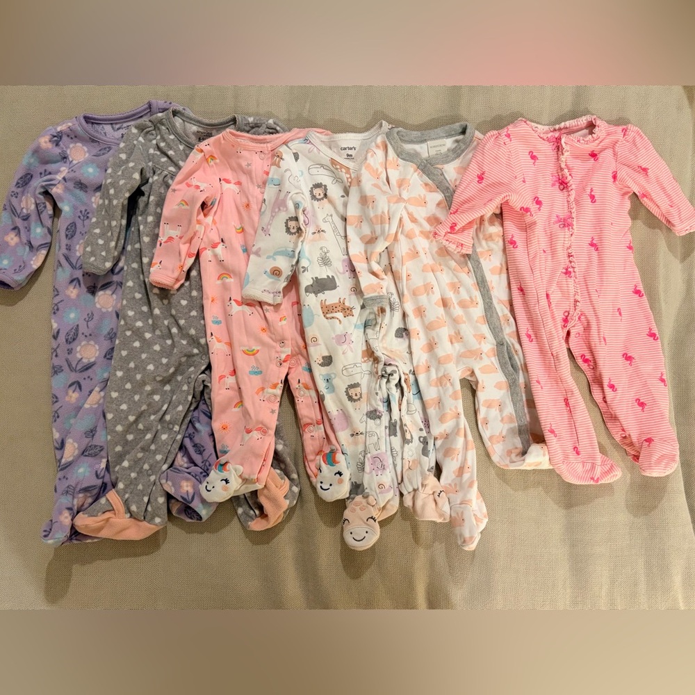 Bundle of 9 Month Footie Pajamas